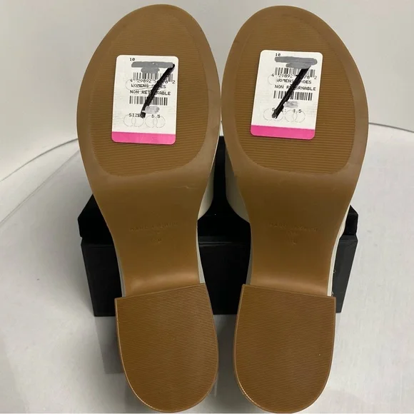 NEW Marc Fisher LTD Platform Mule Slide Ivory Women’s 8.5 - Picture 13 of 16
